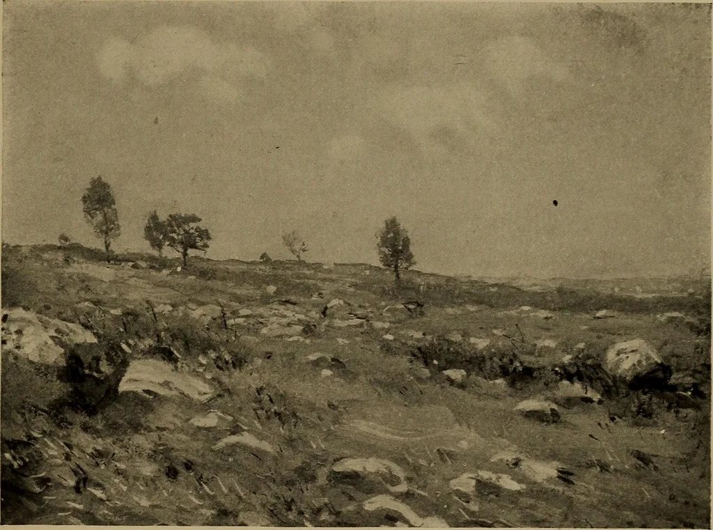 An illustration from Illustrated catalogue of the completed pictures left by the late Henry Ward Ranger, N.A. : and his collection of works by some of his contemporaries, 1917, leaf 86