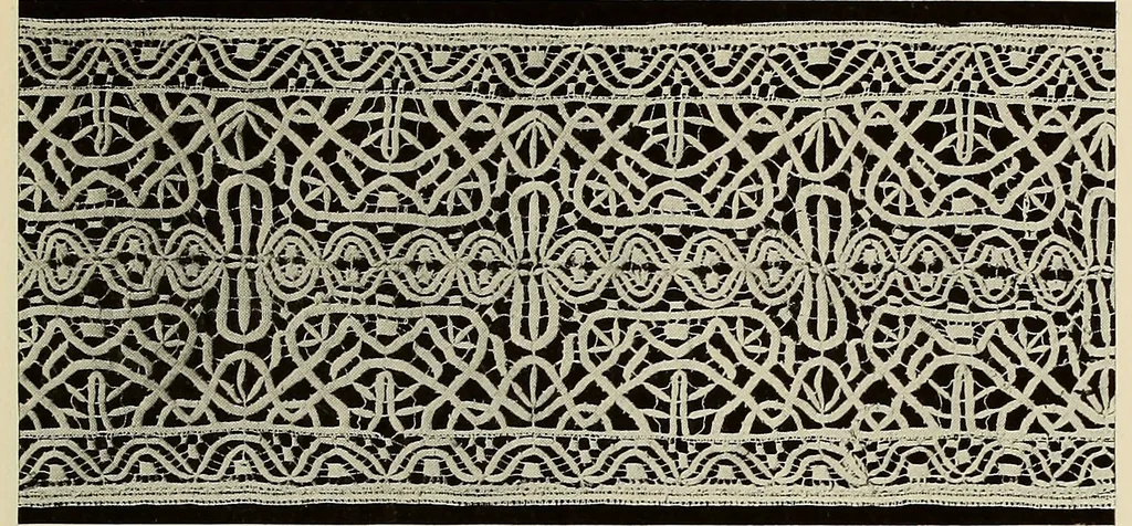 An illustration from Illustrated catalogue of rare and beautiful Sixteenth and Seventeenth century laces collected during twenty years by Leone Ricci, Esq. of Florence, 1915, leaf 22