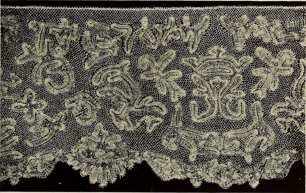 An illustration from Illustrated catalogue of rare and beautiful Sixteenth and Seventeenth century laces collected during twenty years by Leone Ricci, Esq. of Florence, 1915, leaf 24