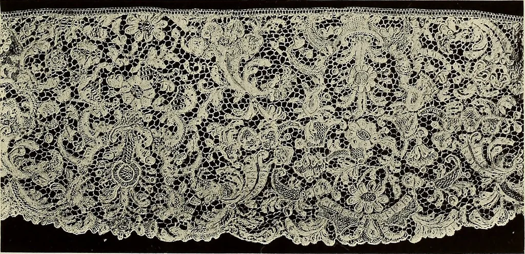 An illustration from Illustrated catalogue of rare and beautiful Sixteenth and Seventeenth century laces collected during twenty years by Leone Ricci, Esq. of Florence, 1915, leaf 58
