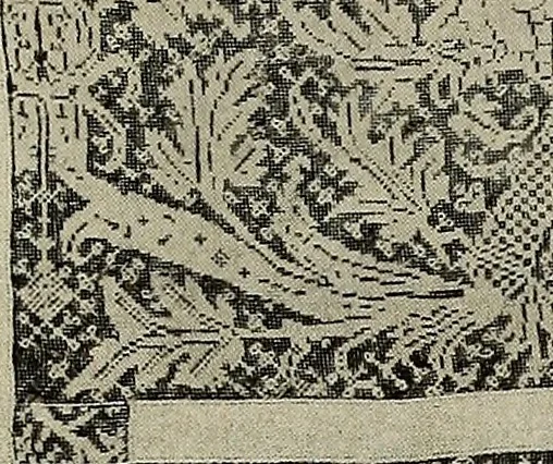 An illustration from Illustrated catalogue of rare and beautiful Sixteenth and Seventeenth century laces collected during twenty years by Leone Ricci, Esq. of Florence, 1915, leaf 80