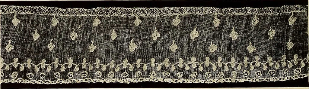 An illustration from Illustrated catalogue of rare and beautiful Sixteenth and Seventeenth century laces collected during twenty years by Leone Ricci, Esq. of Florence, 1915, leaf 81