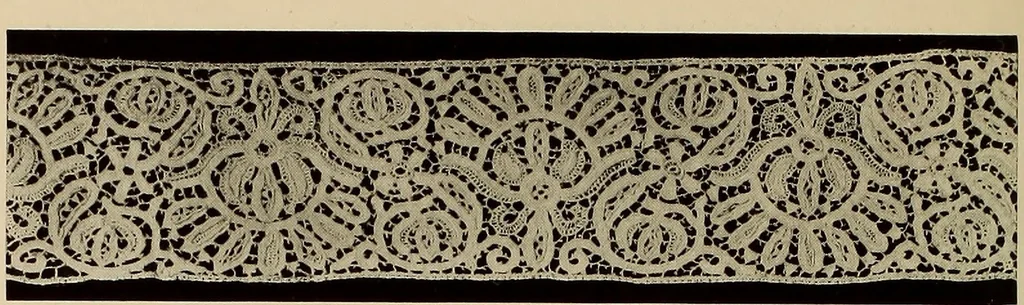 An illustration from Illustrated catalogue of rare and beautiful Sixteenth and Seventeenth century laces collected during twenty years by Leone Ricci, Esq. of Florence, 1915, leaf 83