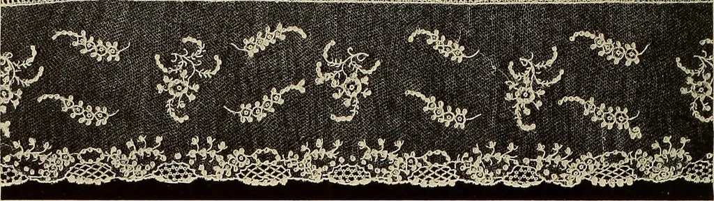 An illustration from Illustrated catalogue of rare and beautiful Sixteenth and Seventeenth century laces collected during twenty years by Leone Ricci, Esq. of Florence, 1915, leaf 85