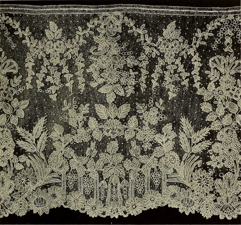 An illustration from Illustrated catalogue of rare and beautiful Sixteenth and Seventeenth century laces collected during twenty years by Leone Ricci, Esq. of Florence, 1915, leaf 92