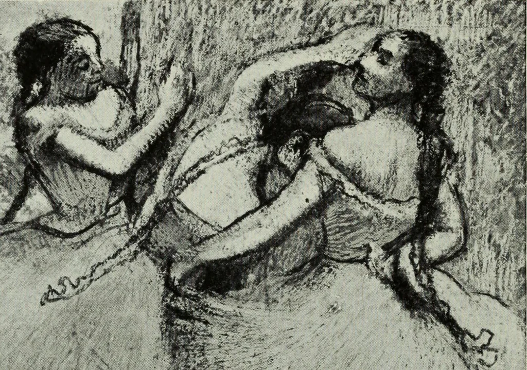 An illustration from Illustrated catalogue of the notable private collection of paintings and pastels by ... Hilaire Edgar Degas, 1921, leaf 23