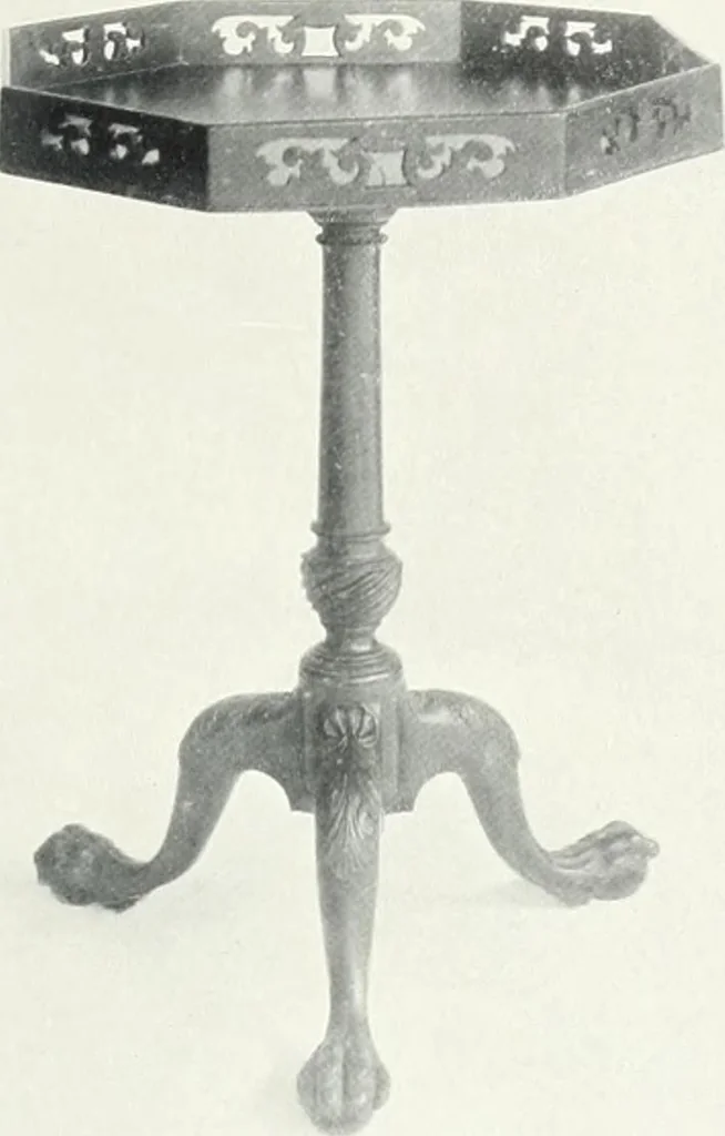 An illustration from Illustrated catalogue of a notable collection of beautiful English furniture of the XVII and XVIII centuries, 1910, leaf 102