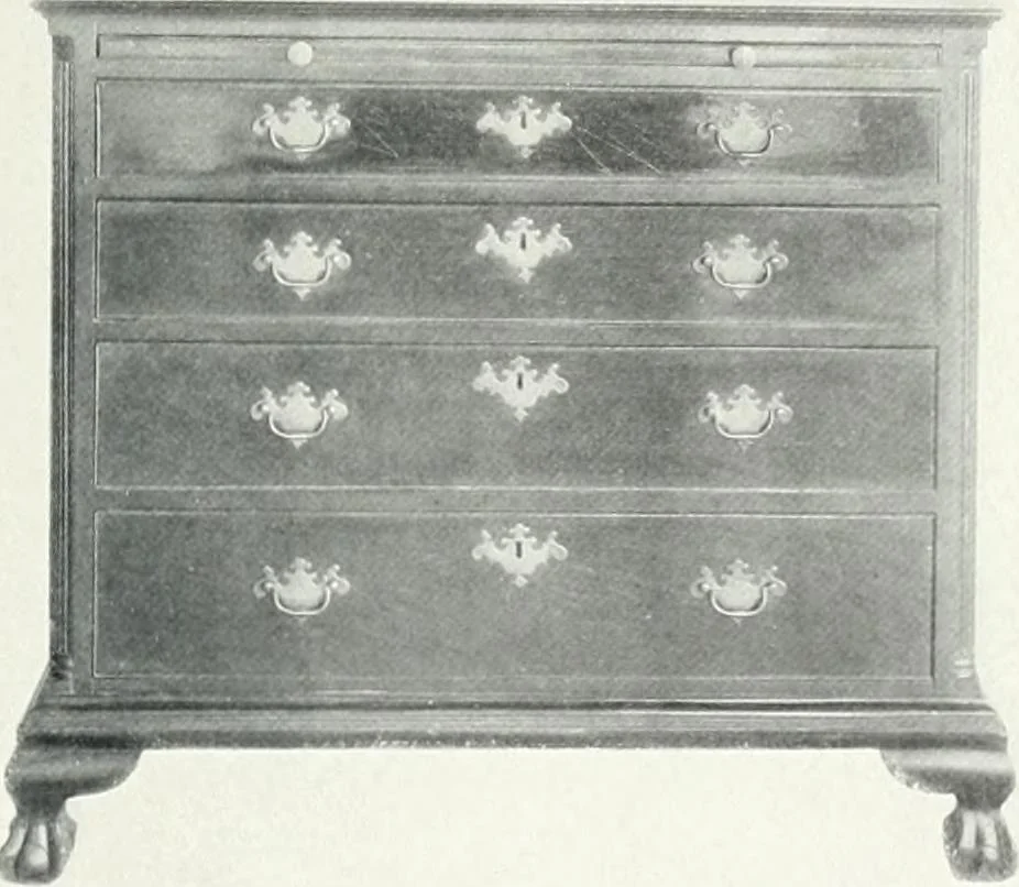 An illustration from Illustrated catalogue of a notable collection of beautiful English furniture of the XVII and XVIII centuries, 1910, leaf 136