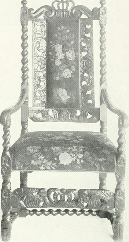 An illustration from Illustrated catalogue of a notable collection of beautiful English furniture of the XVII and XVIII centuries, 1910, leaf 153