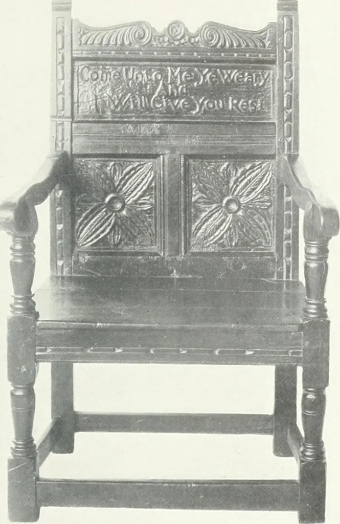 An illustration from Illustrated catalogue of a notable collection of beautiful English furniture of the XVII and XVIII centuries, 1910, leaf 154