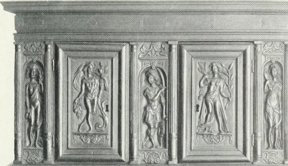 An illustration from Illustrated catalogue of a notable collection of beautiful English furniture of the XVII and XVIII centuries, 1910, leaf 158