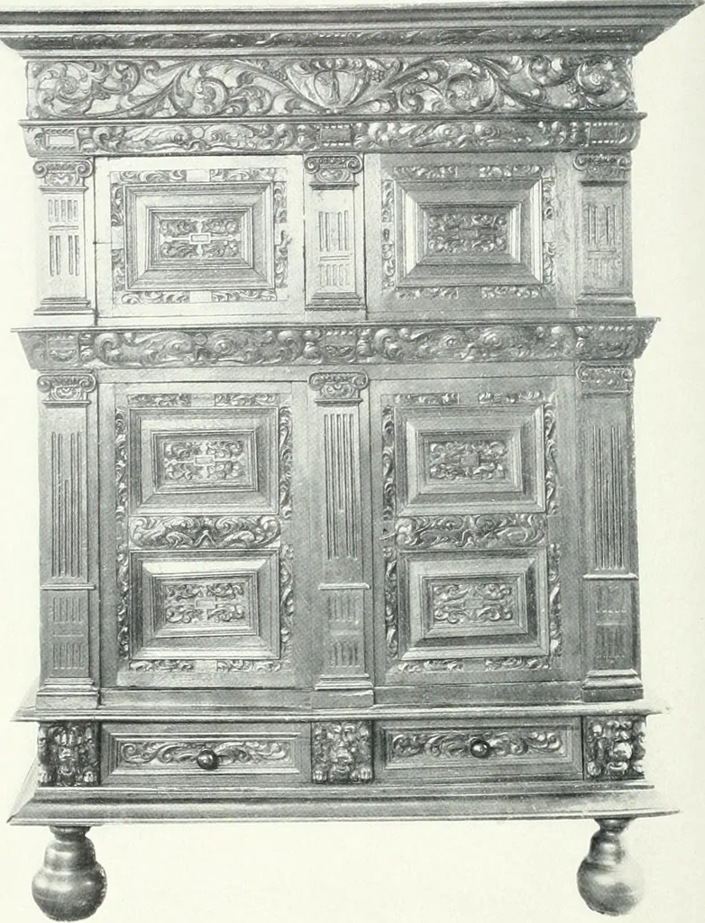 An illustration from Illustrated catalogue of a notable collection of beautiful English furniture of the XVII and XVIII centuries, 1910, leaf 159