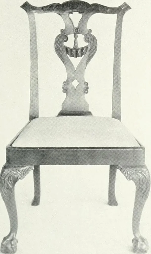 An illustration from Illustrated catalogue of a notable collection of beautiful English furniture of the XVII and XVIII centuries, 1910, leaf 186