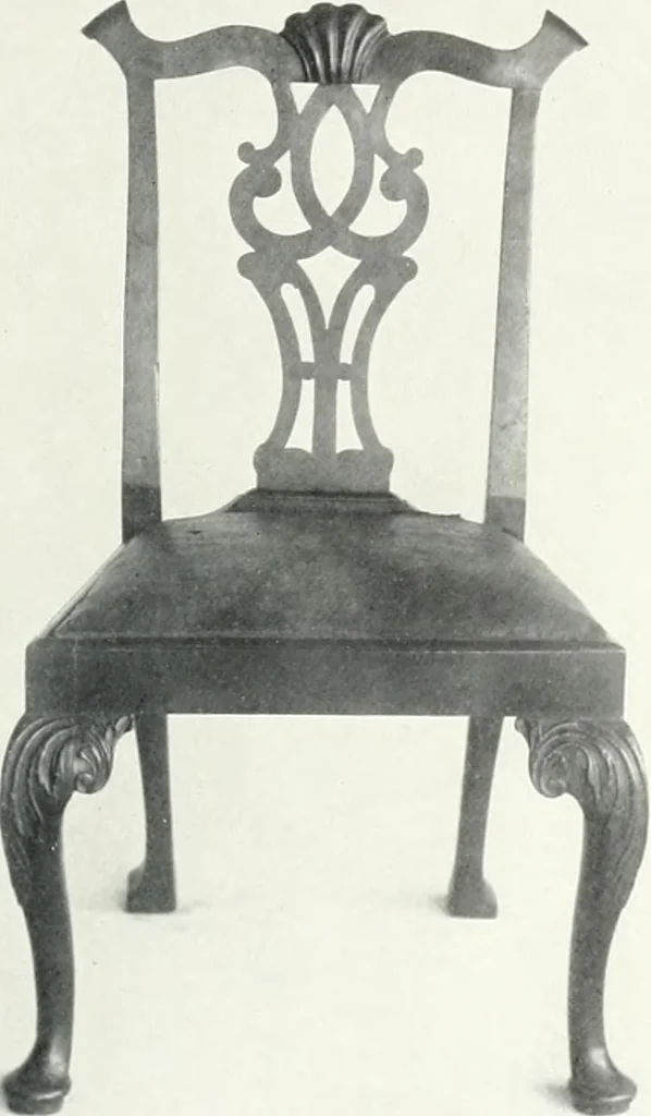 An illustration from Illustrated catalogue of a notable collection of beautiful English furniture of the XVII and XVIII centuries, 1910, leaf 190