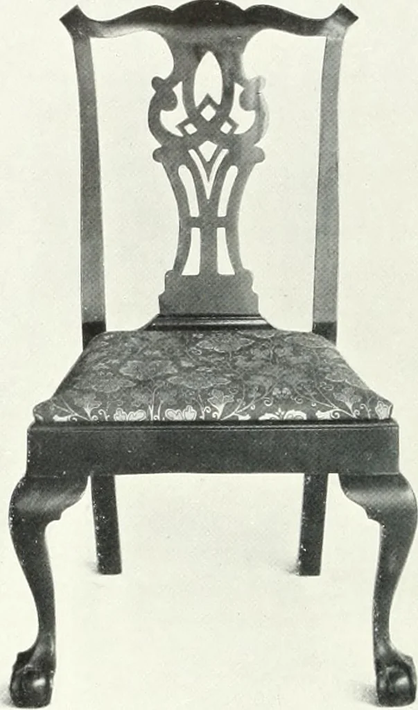 An illustration from Illustrated catalogue of a notable collection of beautiful English furniture of the XVII and XVIII centuries, 1910, leaf 193