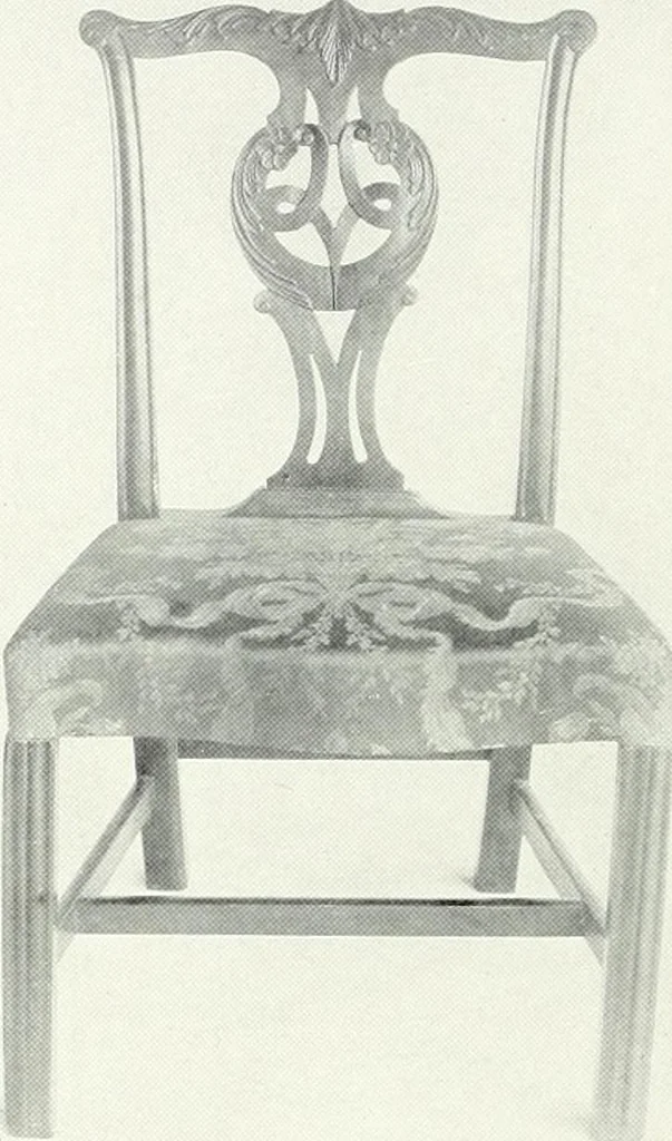 An illustration from Illustrated catalogue of a notable collection of beautiful English furniture of the XVII and XVIII centuries, 1910, leaf 199