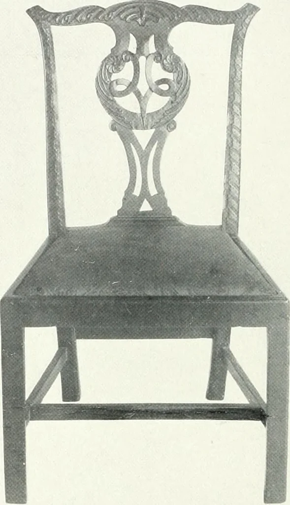 An illustration from Illustrated catalogue of a notable collection of beautiful English furniture of the XVII and XVIII centuries, 1910, leaf 201