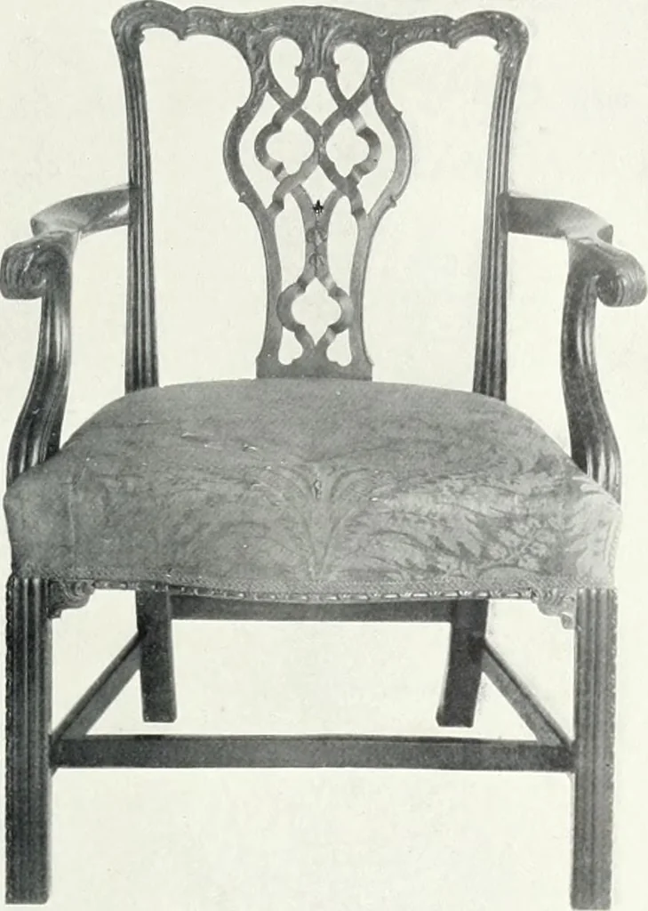 An illustration from Illustrated catalogue of a notable collection of beautiful English furniture of the XVII and XVIII centuries, 1910, leaf 204