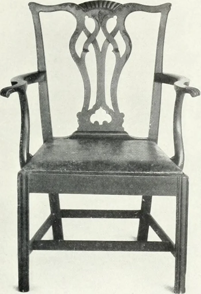 An illustration from Illustrated catalogue of a notable collection of beautiful English furniture of the XVII and XVIII centuries, 1910, leaf 206