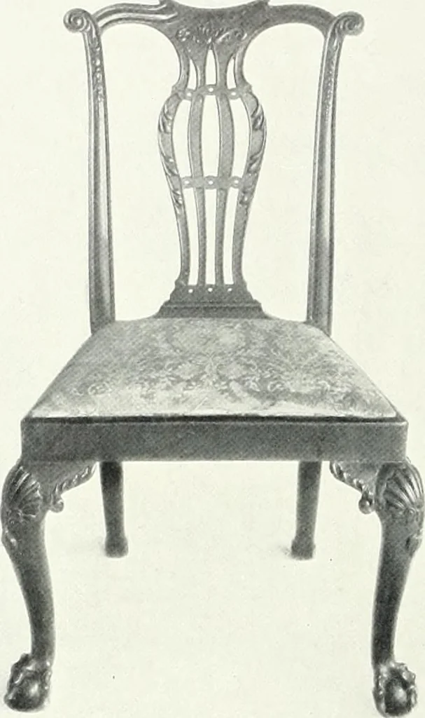 An illustration from Illustrated catalogue of a notable collection of beautiful English furniture of the XVII and XVIII centuries, 1910, leaf 207