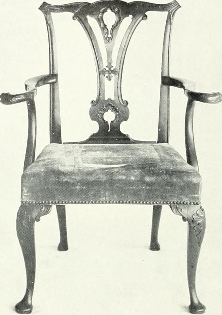 An illustration from Illustrated catalogue of a notable collection of beautiful English furniture of the XVII and XVIII centuries, 1910, leaf 209