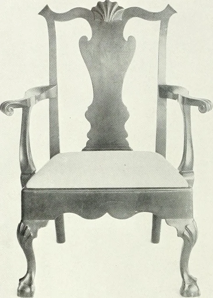 An illustration from Illustrated catalogue of a notable collection of beautiful English furniture of the XVII and XVIII centuries, 1910, leaf 217