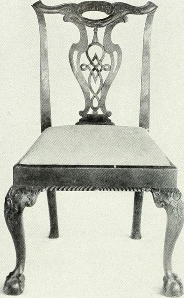 An illustration from Illustrated catalogue of a notable collection of beautiful English furniture of the XVII and XVIII centuries, 1910, leaf 219