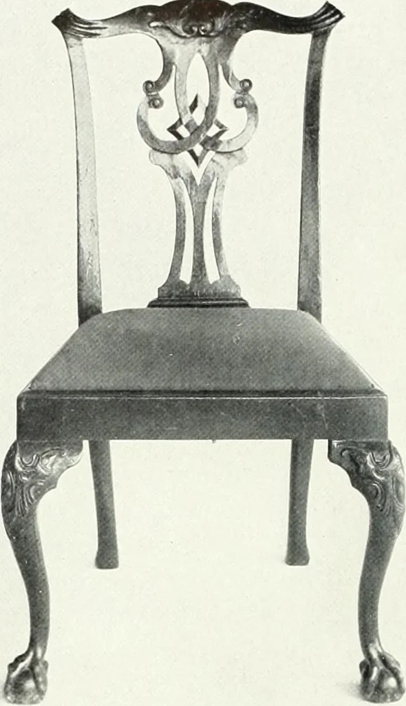An illustration from Illustrated catalogue of a notable collection of beautiful English furniture of the XVII and XVIII centuries, 1910, leaf 235