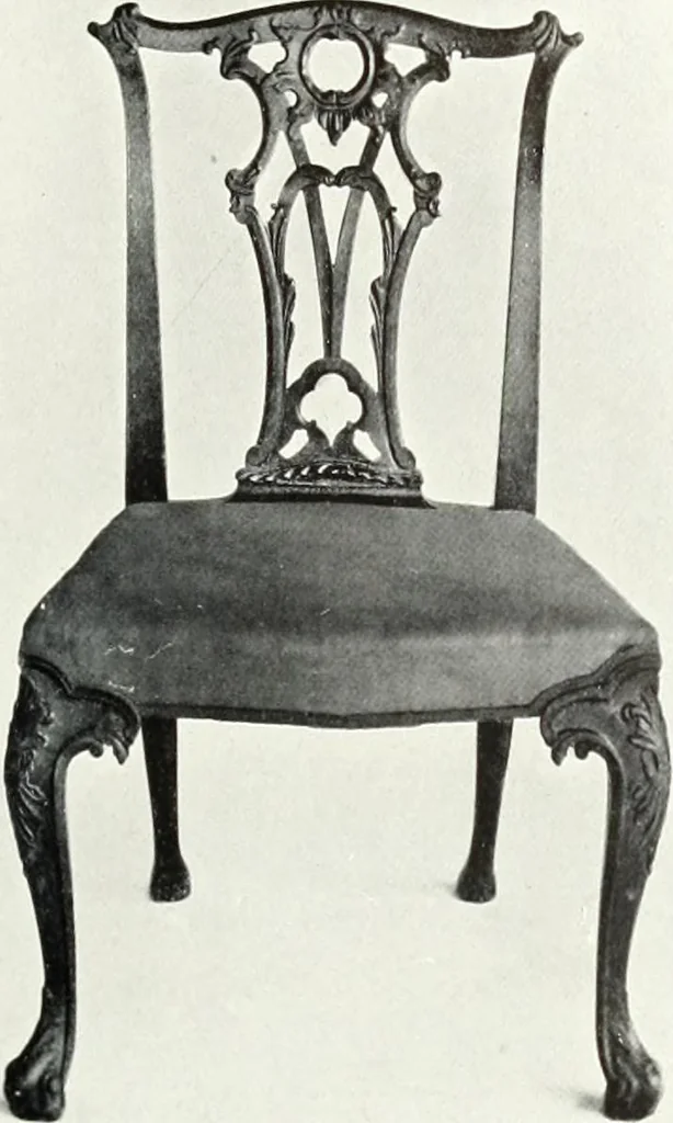 An illustration from Illustrated catalogue of a notable collection of beautiful English furniture of the XVII and XVIII centuries, 1910, leaf 240