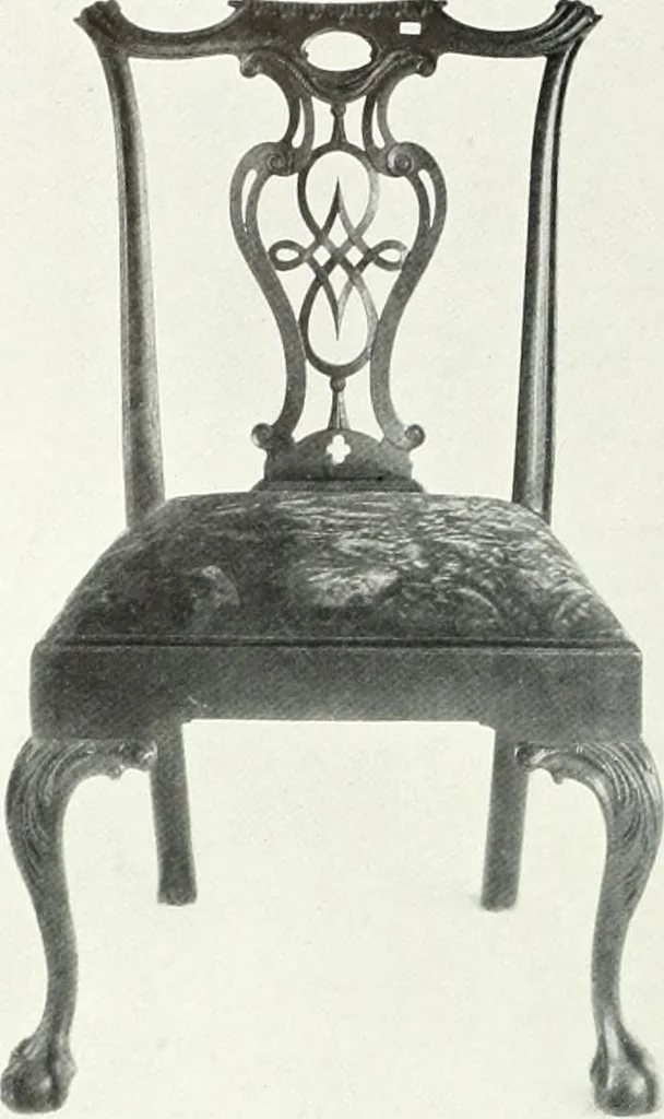 An illustration from Illustrated catalogue of a notable collection of beautiful English furniture of the XVII and XVIII centuries, 1910, leaf 241