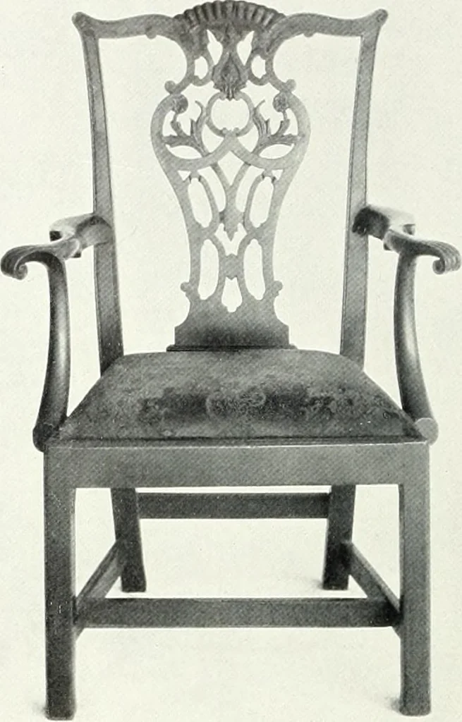 An illustration from Illustrated catalogue of a notable collection of beautiful English furniture of the XVII and XVIII centuries, 1910, leaf 243