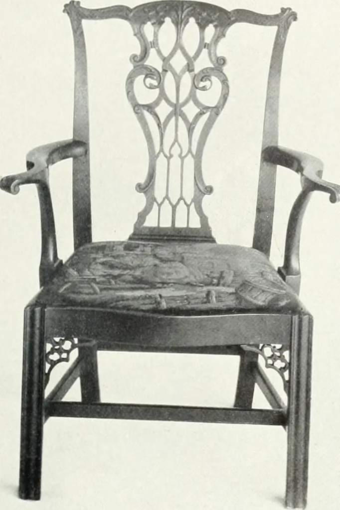 An illustration from Illustrated catalogue of a notable collection of beautiful English furniture of the XVII and XVIII centuries, 1910, leaf 244