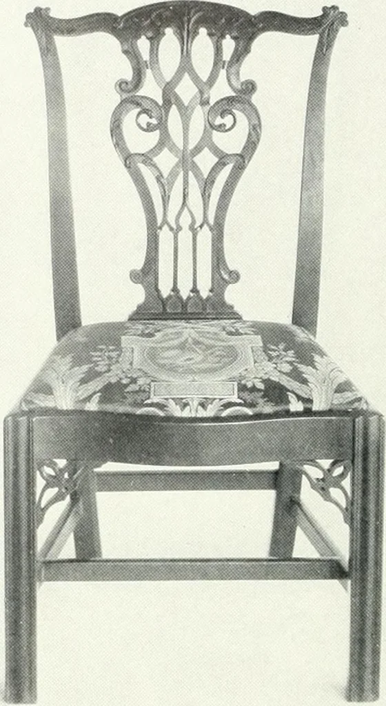 An illustration from Illustrated catalogue of a notable collection of beautiful English furniture of the XVII and XVIII centuries, 1910, leaf 245