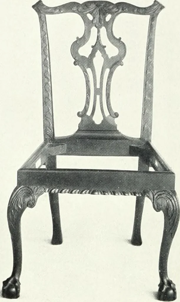 An illustration from Illustrated catalogue of a notable collection of beautiful English furniture of the XVII and XVIII centuries, 1910, leaf 251