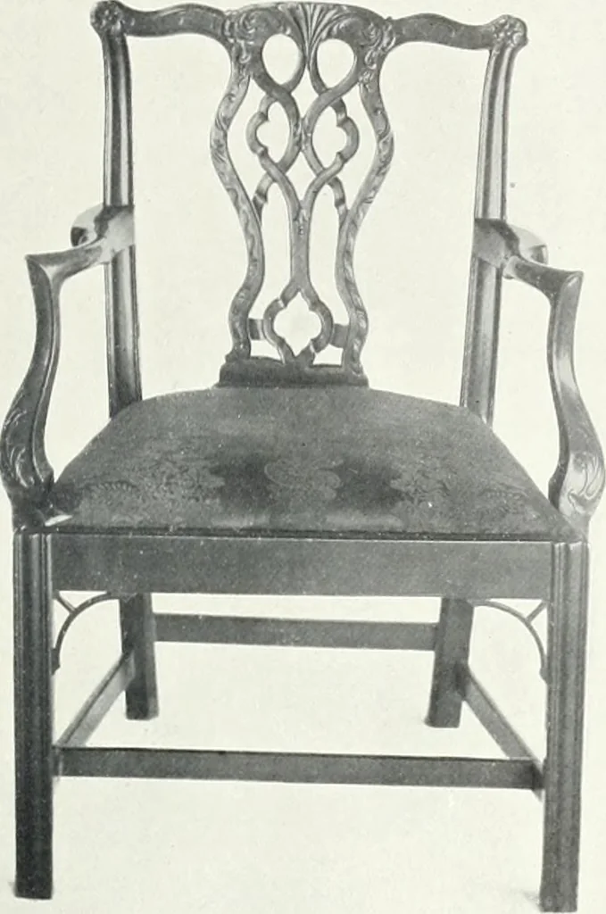 An illustration from Illustrated catalogue of a notable collection of beautiful English furniture of the XVII and XVIII centuries, 1910, leaf 252