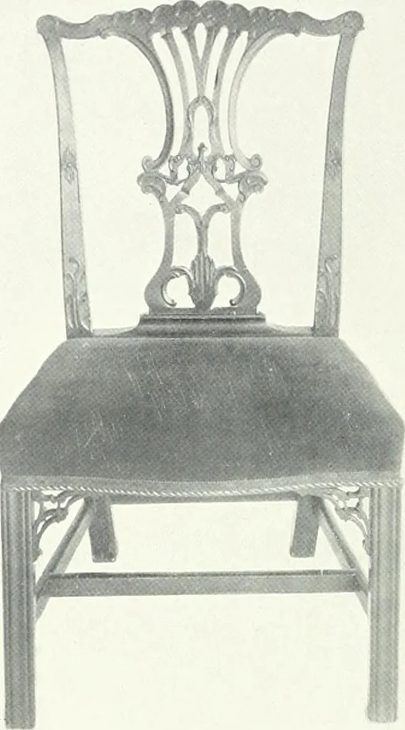 An illustration from Illustrated catalogue of a notable collection of beautiful English furniture of the XVII and XVIII centuries, 1910, leaf 257