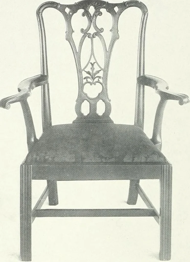 An illustration from Illustrated catalogue of a notable collection of beautiful English furniture of the XVII and XVIII centuries, 1910, leaf 259