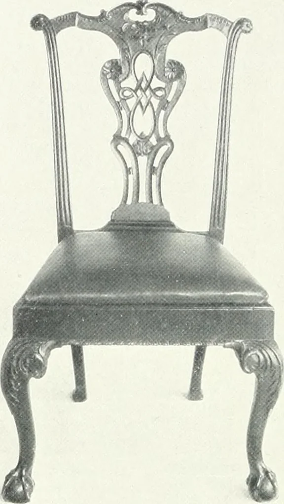 An illustration from Illustrated catalogue of a notable collection of beautiful English furniture of the XVII and XVIII centuries, 1910, leaf 307