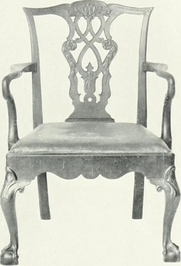 An illustration from Illustrated catalogue of a notable collection of beautiful English furniture of the XVII and XVIII centuries, 1910, leaf 308