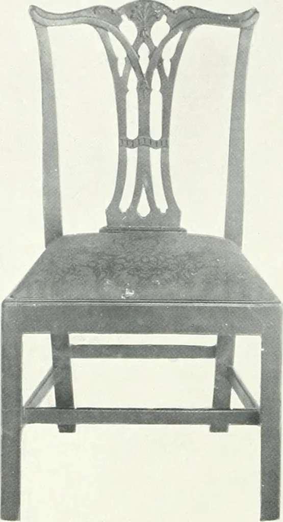 An illustration from Illustrated catalogue of a notable collection of beautiful English furniture of the XVII and XVIII centuries, 1910, leaf 39