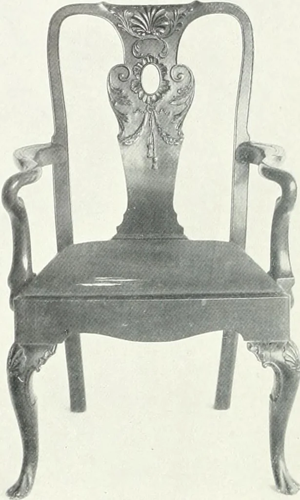 An illustration from Illustrated catalogue of a notable collection of beautiful English furniture of the XVII and XVIII centuries, 1910, leaf 393