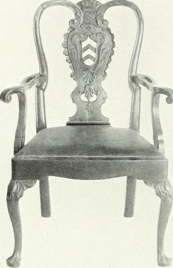An illustration from Illustrated catalogue of a notable collection of beautiful English furniture of the XVII and XVIII centuries, 1910, leaf 395