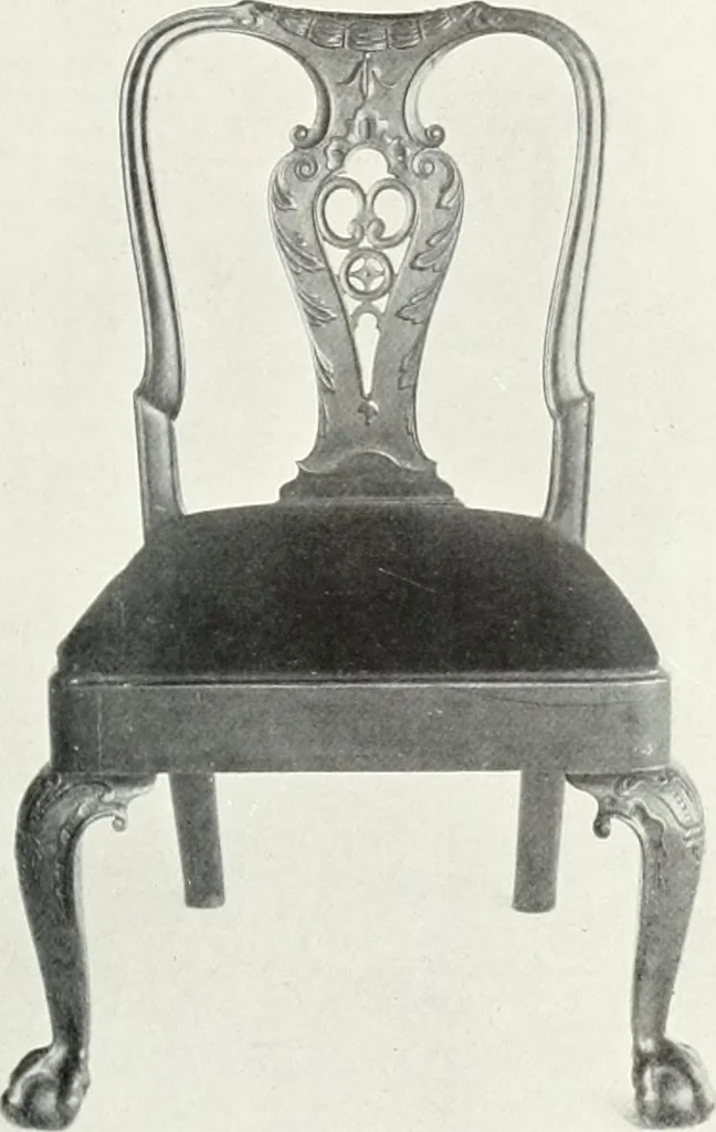 An illustration from Illustrated catalogue of a notable collection of beautiful English furniture of the XVII and XVIII centuries, 1910, leaf 396