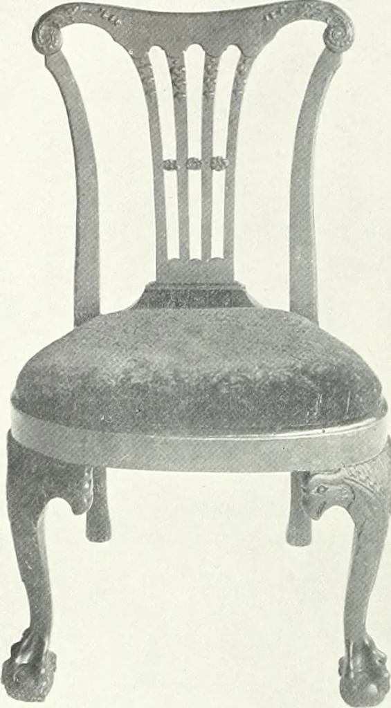 An illustration from Illustrated catalogue of a notable collection of beautiful English furniture of the XVII and XVIII centuries, 1910, leaf 397