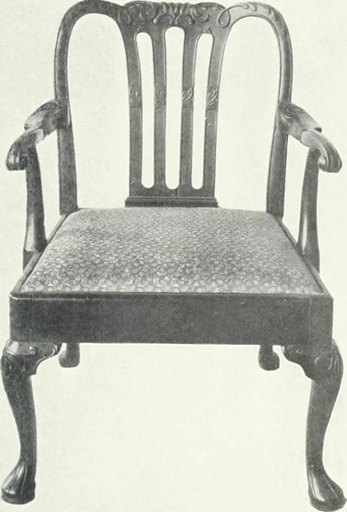 An illustration from Illustrated catalogue of a notable collection of beautiful English furniture of the XVII and XVIII centuries, 1910, leaf 398