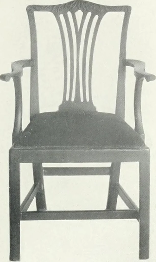 An illustration from Illustrated catalogue of a notable collection of beautiful English furniture of the XVII and XVIII centuries, 1910, leaf 40