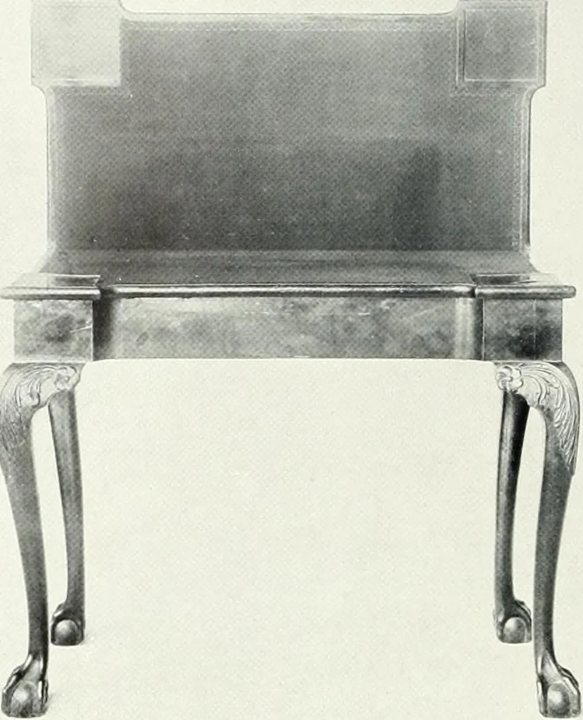 An illustration from Illustrated catalogue of a notable collection of beautiful English furniture of the XVII and XVIII centuries, 1910, leaf 415