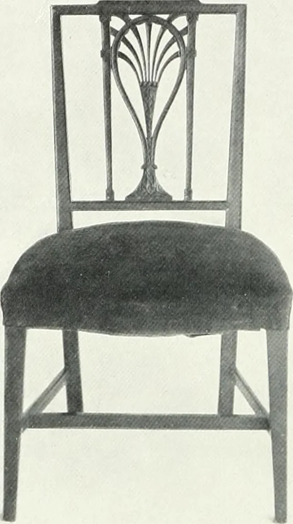 An illustration from Illustrated catalogue of a notable collection of beautiful English furniture of the XVII and XVIII centuries, 1910, leaf 43