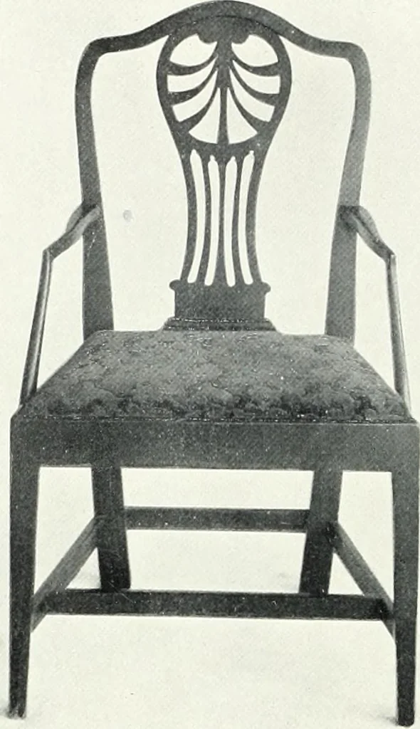 An illustration from Illustrated catalogue of a notable collection of beautiful English furniture of the XVII and XVIII centuries, 1910, leaf 45