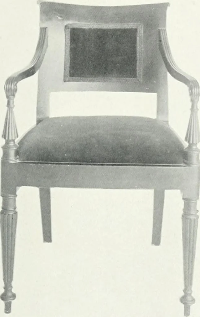 An illustration from Illustrated catalogue of a notable collection of beautiful English furniture of the XVII and XVIII centuries, 1910, leaf 46